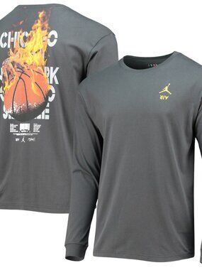 Jordan Brand Gray Air Jordan 4 Legacy Long Sleeve T-Shirt - Size S